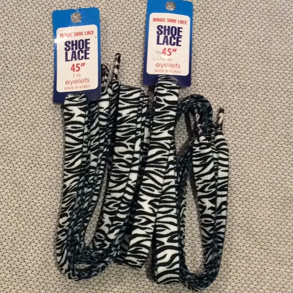 Magic Shoe Laces, Zebra print - Picture 1 of 3